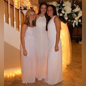 White long halter style dress